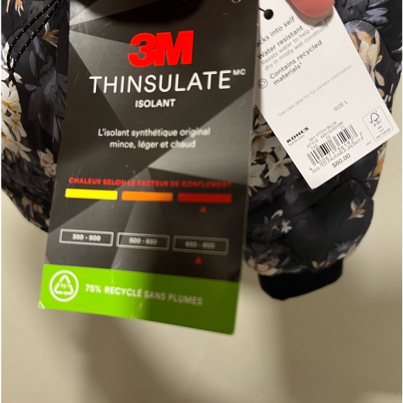 NWT FLX Quilted Winter Jacket 3M Thinsulate - Picture 2 of 12